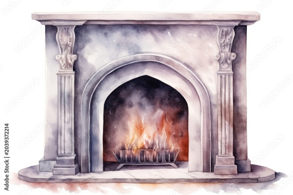 Obraz premium Fireplace hearth architecture creativity.