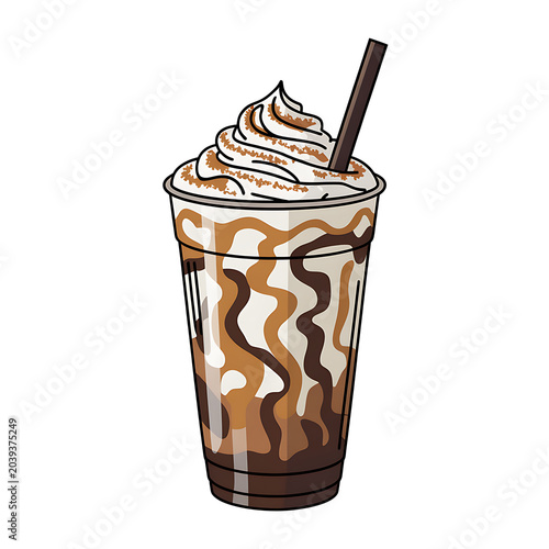Iced Coffee with Whipped Cream