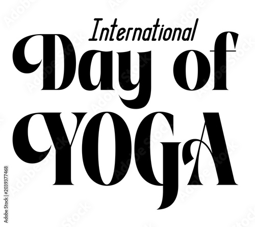 International Day of Yoga Text PNG on Transparent Background