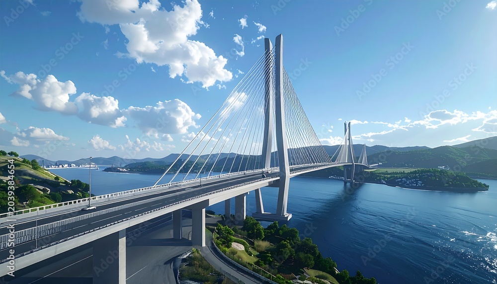 Obraz premium Modern Bridge Highway Architecture