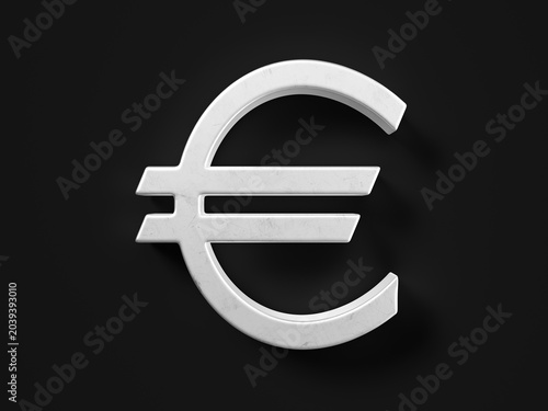 Metal euro symbol