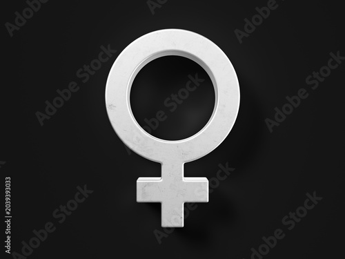Metal gender woman symbol