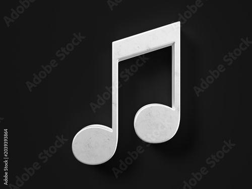 Konstfotografi Metal music note symbol