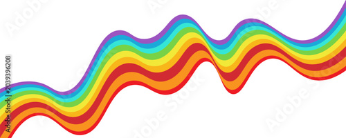 rainbow wavy color lines illustration