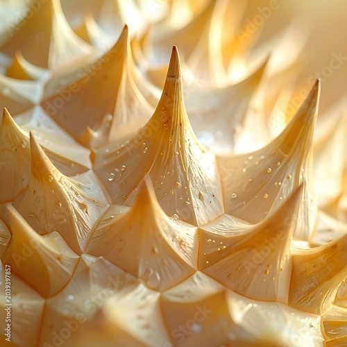 Golden spiky surface