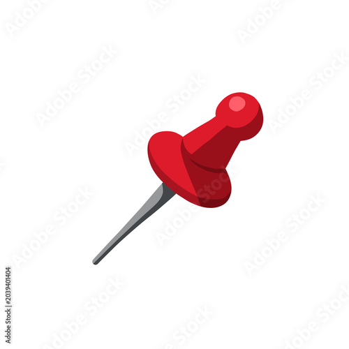 Pin icon in simple drawing style isolated illustration