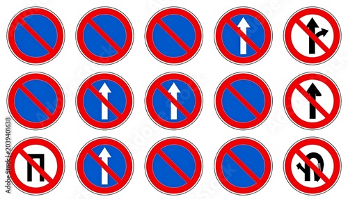 Road traffic prohibition signs