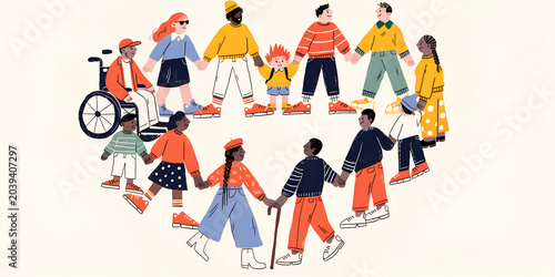 group of people holding flags