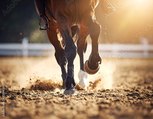 Hooves kick up dust