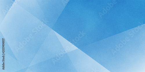 Vector blue background design with layers of textured white transparent material in triangle transparent