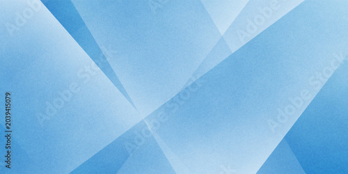 Tableau sur toile Abstract blue background design with layers of textured white transparent materi