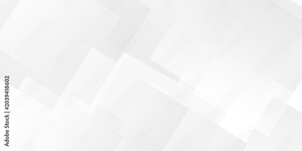 Obraz premium White and gray overlap triangle geometric technology pattern. minimal rectangle randomly arranged white triangle geometric transparent background layers overlapping presentation design.