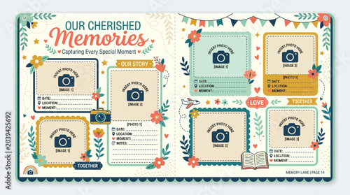 Photos Cherished Memories Photo Album Layout Template