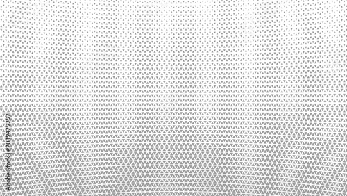 Bild auf Leinwand A modern geometric background featuring a dense tessellation of small triangles in a monochromatic palette of white and soft gray