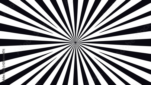 Abstract black and white sunburst vector illustration featuring sharp radial lines for modern graphic design projects