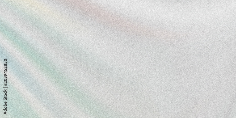 Obraz premium Abstract background featuring soft light waves in pale silver metallic texture with subtle rainbow gradient hues and smooth folds.