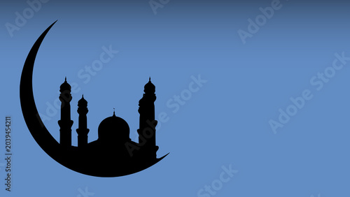 Foto illustration design to commemorate the Islamic New Year or the first of Muharram