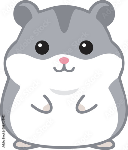 Cute dwarf hamster character. Perfect for pet themed concept, children design, animal collections.