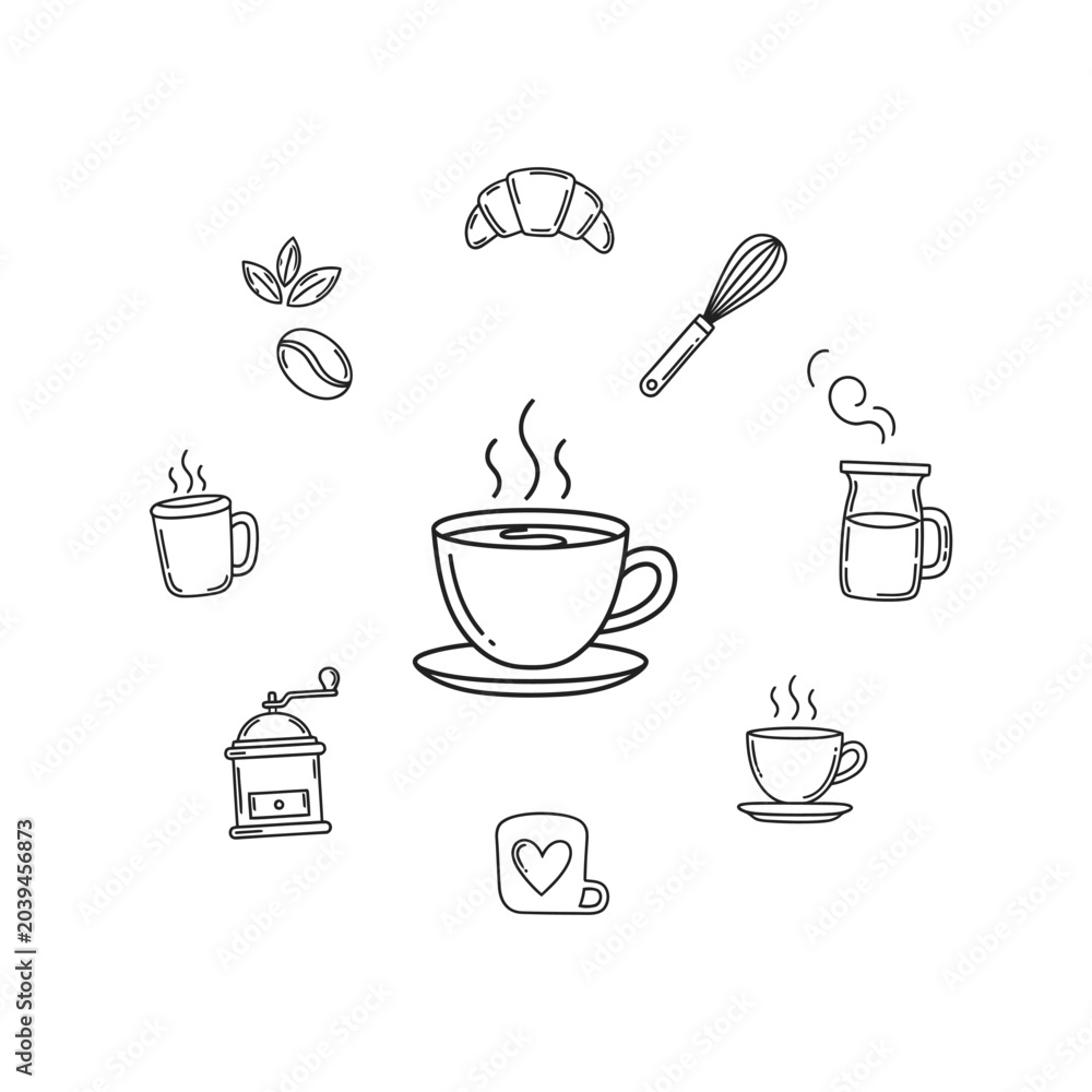 Fototapeta premium Coffee Cup with Steam Rising.
