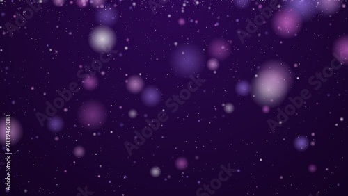 Quadro su tela Purple Background with Glowing Bokeh Lights
