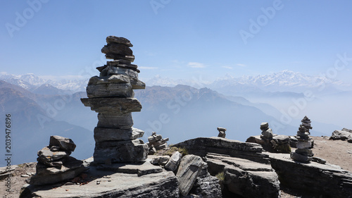 Beautiful View of Chandrashila Peak, Uttarakhand, India.