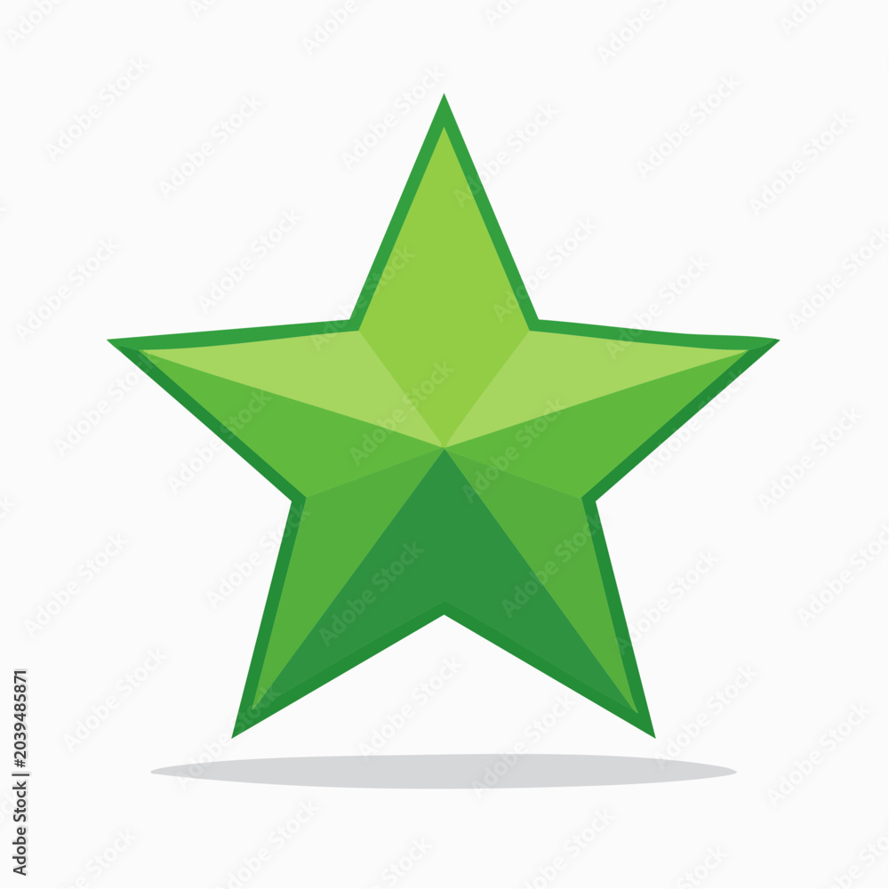 Obraz premium Green Star Icon