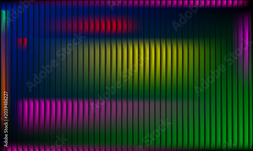 Slika na platnu Abstract digital background with vertical lines and diffuse neon light spots