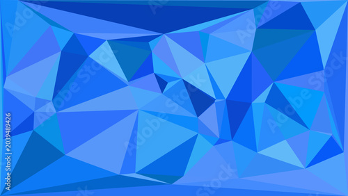 Dynamic blue low poly geometric pattern with sharp triangles for professional digital art backdrops.