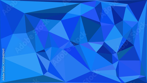 Abstract blue geometric background with dynamic triangular shapes for modern digital art and displays.