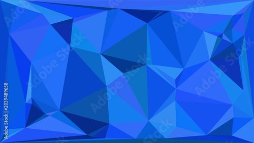 Modern blue geometric background featuring triangular patterns and creative low poly style for web design.