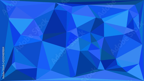 Abstract geometric blue background with polygonal triangle shapes for modern digital design projects.