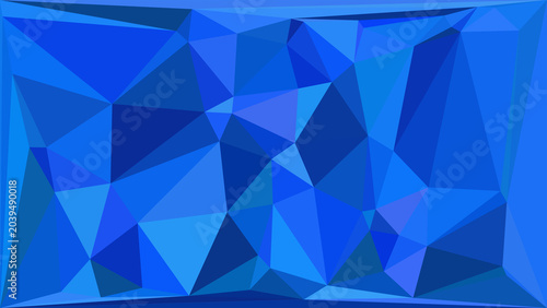 Modern blue abstract background composed of sharp geometric polygonal triangles for tech projects.