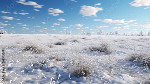 A photo of fields with snow-covered ground.
