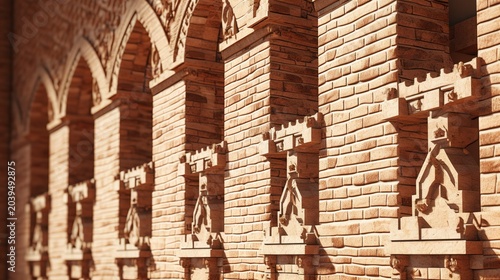 A photo of fine brickwork in a traditional building