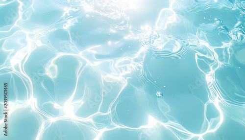 Bright Sunbeams on Calm Aquatic Surface Generative AI

