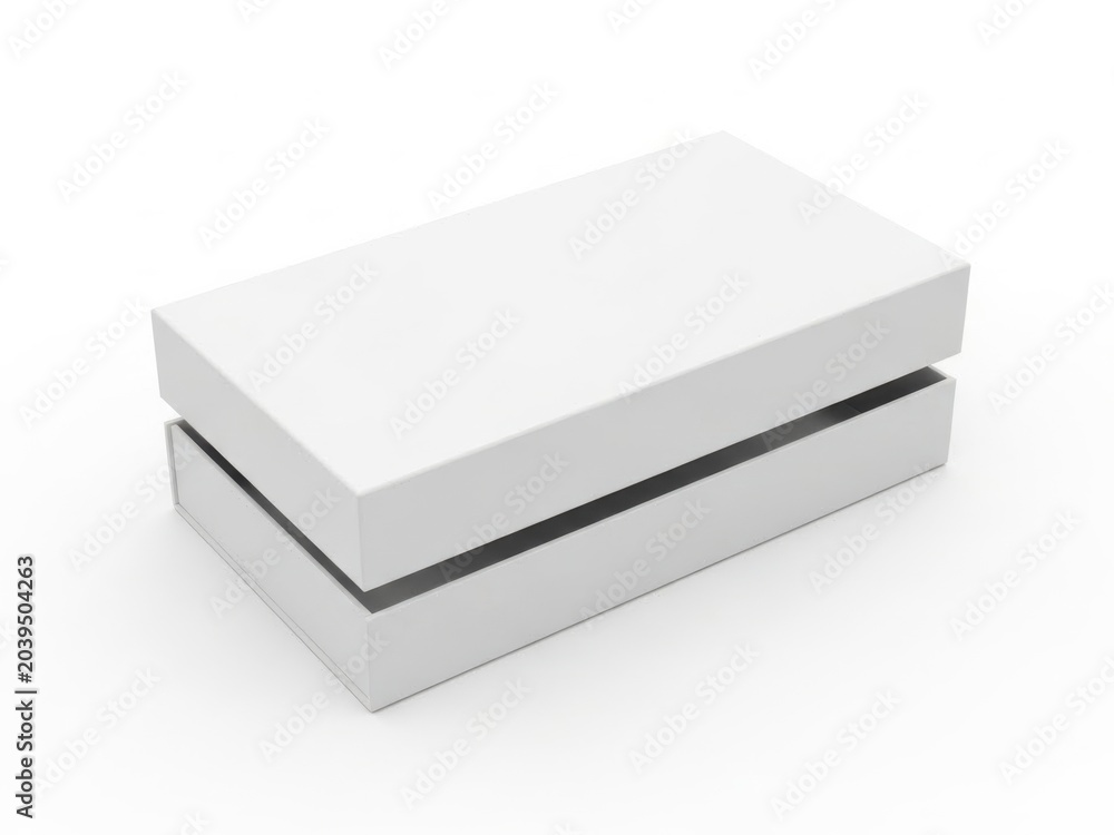 Fototapeta premium White shoe box isolated on white background