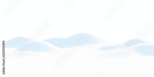 Tableau sur toile Abstract smooth snowy hills background white winter landscape with landscape abs