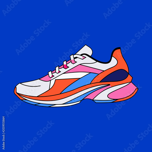 sport shoes vector illustration