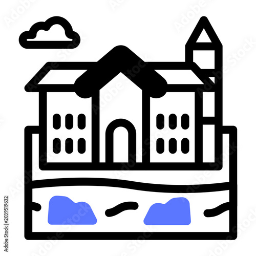 This Visovac Monastery icon is suitable for Croatian culture.