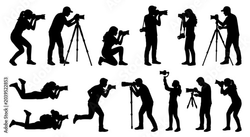 Photos Silhouette Photographers Collection, Diverse Poses, Action Shots, Professional C