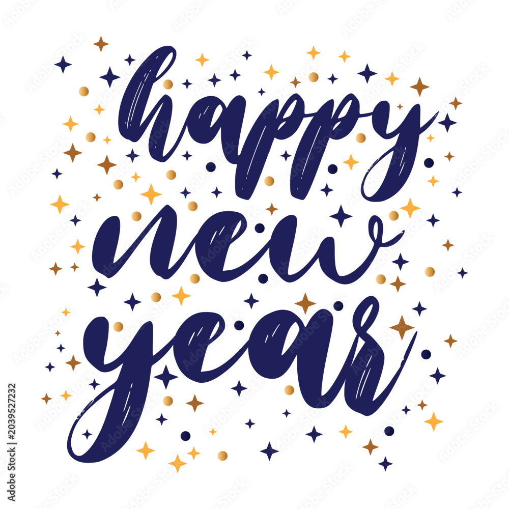 Obraz premium Lettering text for Happy New Year