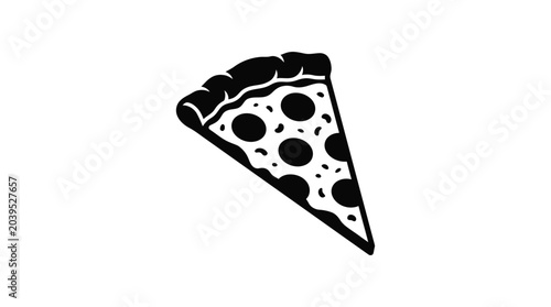 slice of pizza silhouette on white background food meal dinner lunch snack