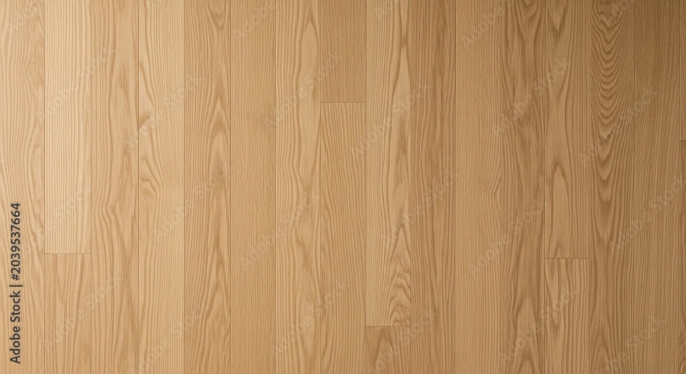 Fototapeta premium Natural Oak Wood Flooring Texture Background - Light Brown Grain Pattern
