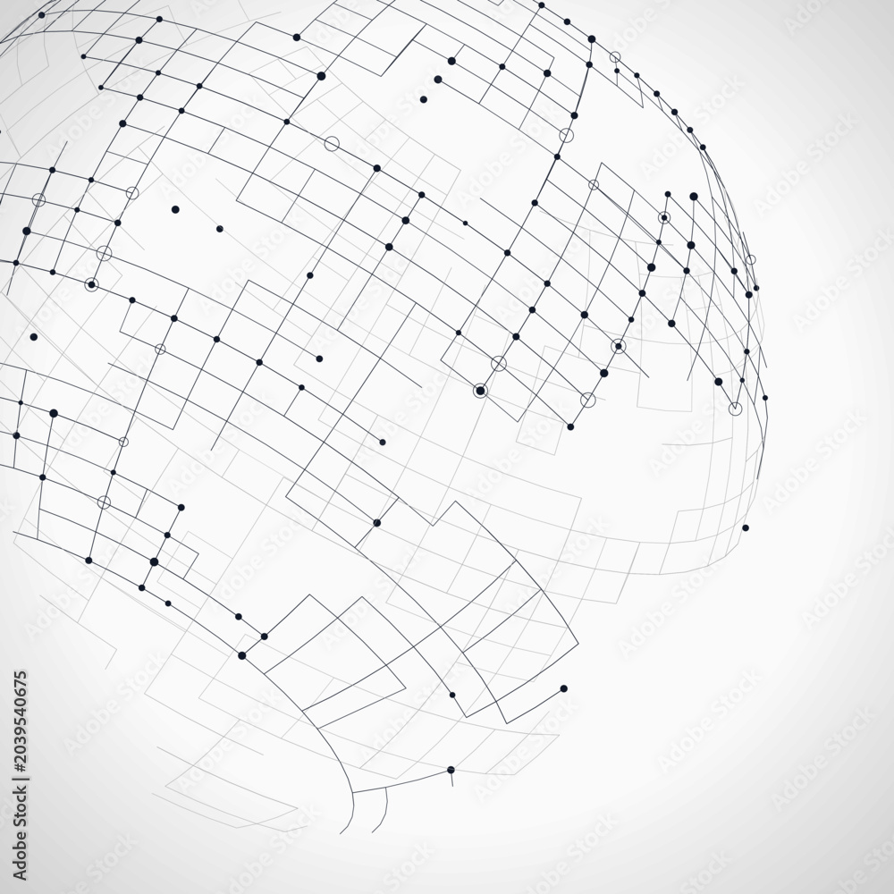 Obraz premium Tech Globe Background