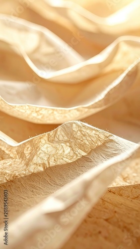 Close-up of textured paper with soft light.