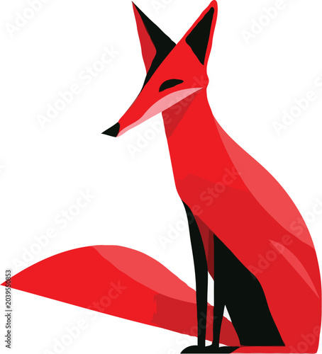 fox flat vector
