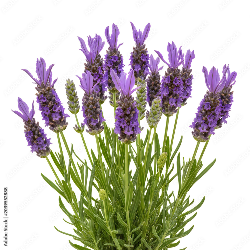 Obraz premium Fresh purple lavender flowers in a natural cluster