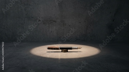 Burning incense stick releasing aromatic smoke in dark atmospheric setting