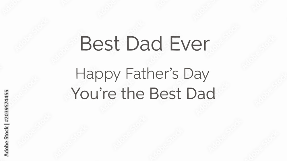 Obraz premium Father's Day card, Best Dad Ever, Happy Father's Day, greeting vector