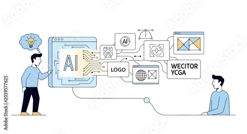 Artificial intelligence assisting humans in design and creation.